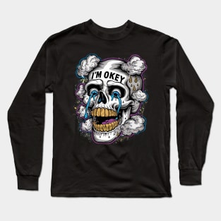 i'm okey skull Long Sleeve T-Shirt